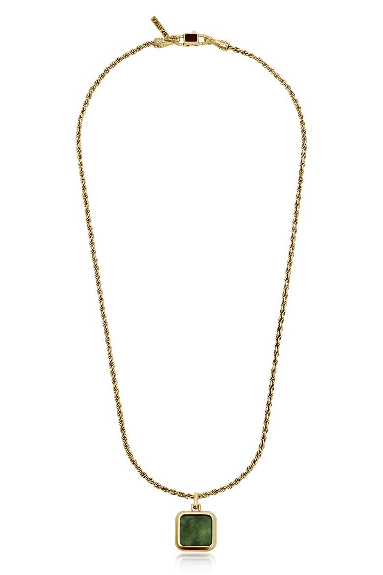 Men's Jade Pendant Necklace, Main, color, GREEN