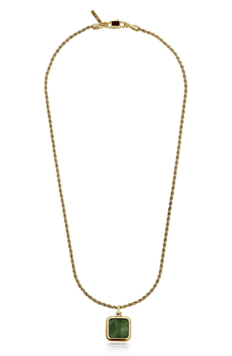 Mr. Ettika Men's Jade Pendant Necklace, Main, color, Green