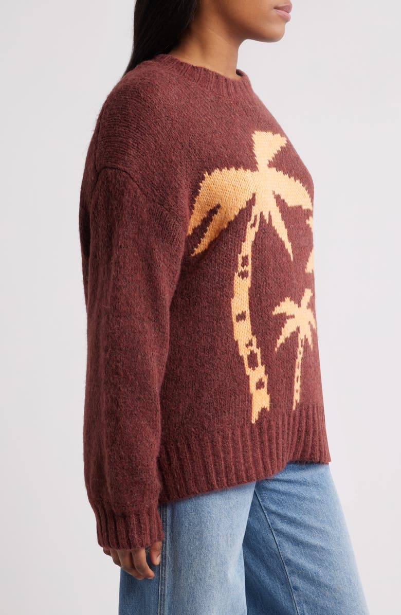 Rip Curl Beach Party Jacquard Sweater, Alternate, color, Plum