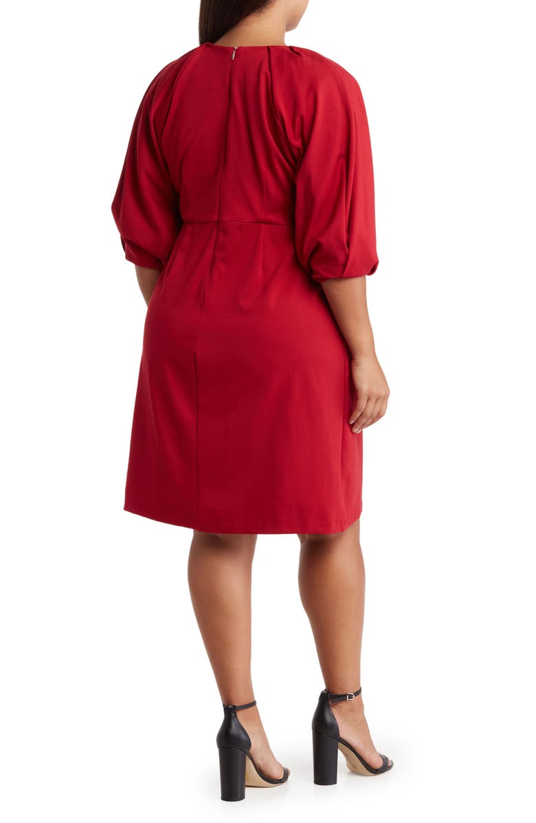 Renee C Balloon Sleeve Dress, Alternate, color, Cherry