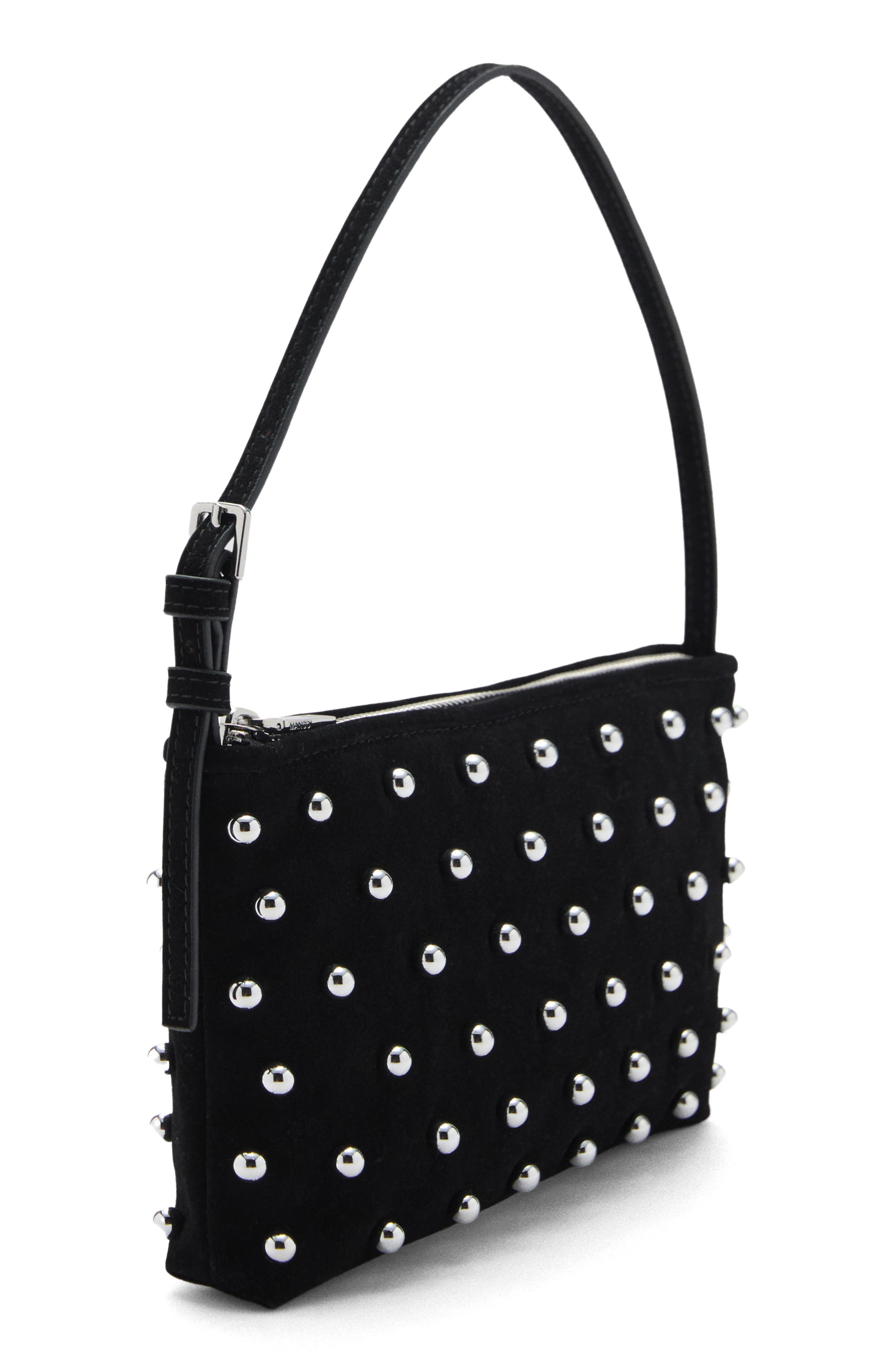 MANGO Stud Shoulder Bag, Alternate, color, 