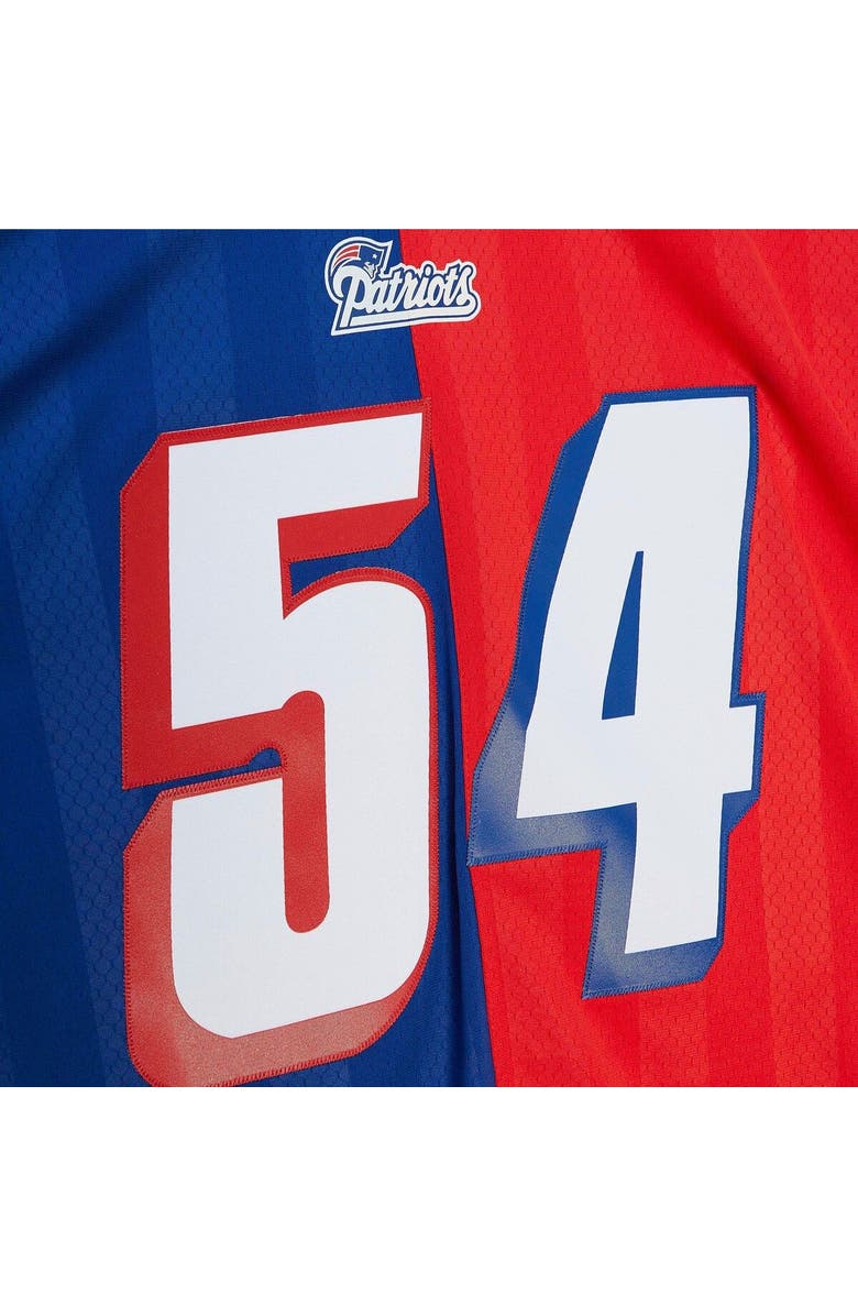Mitchell & Ness Men's Mitchell & Ness Tedy Bruschi Royal/Red New England Patriots 1996 Split Legacy Replica Jersey, Alternate, color, 