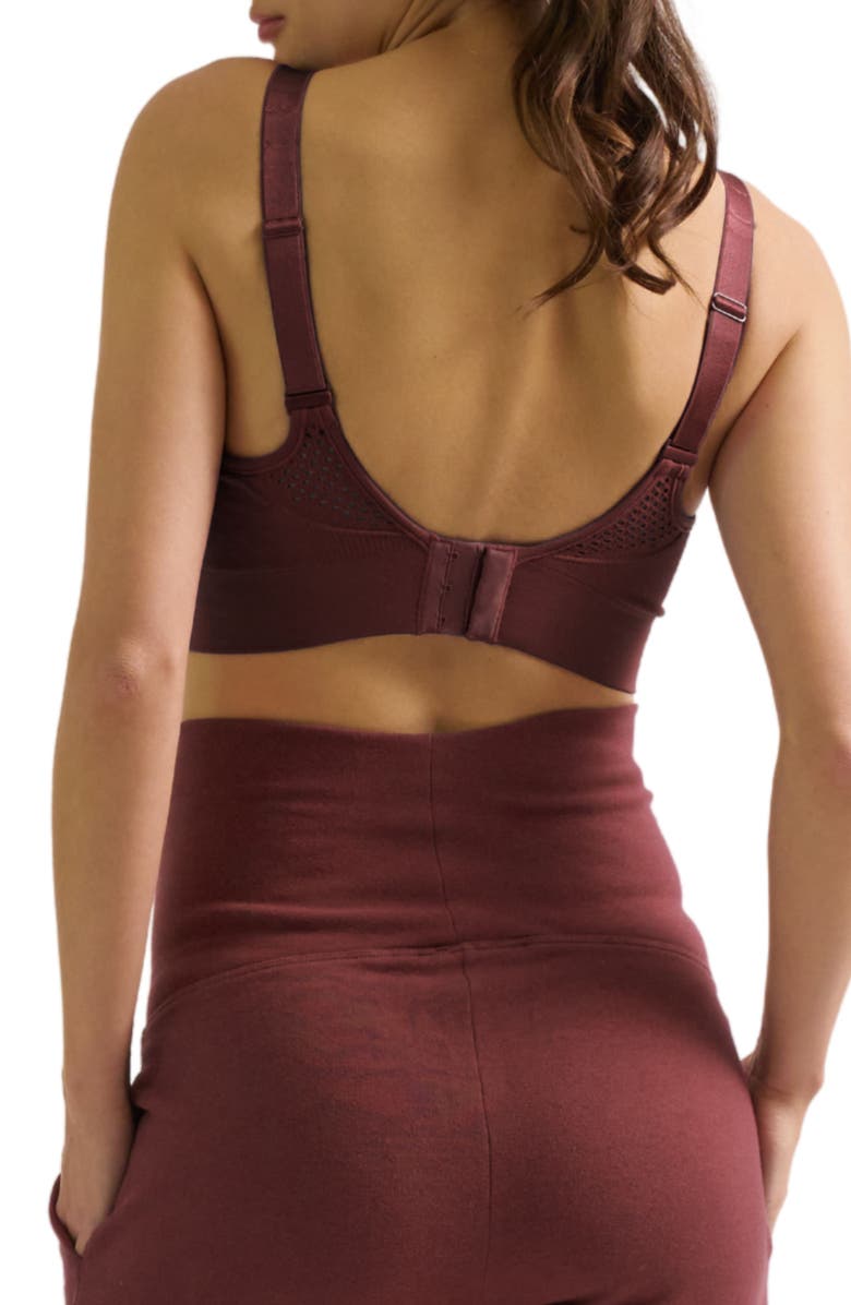 Cache Coeur Woma maternity and nursing sports bra, Alternate, color, Plum