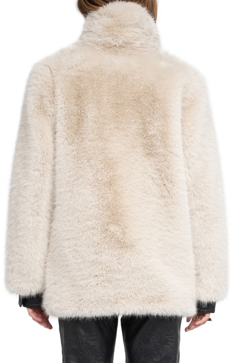 Zadig & Voltaire Fleur Faux Fur Coat, Alternate, color, Ecru
