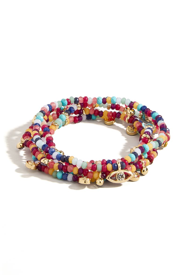 Evil Eye Layered Bracelet, Alternate, color, BRIGHT MULTI