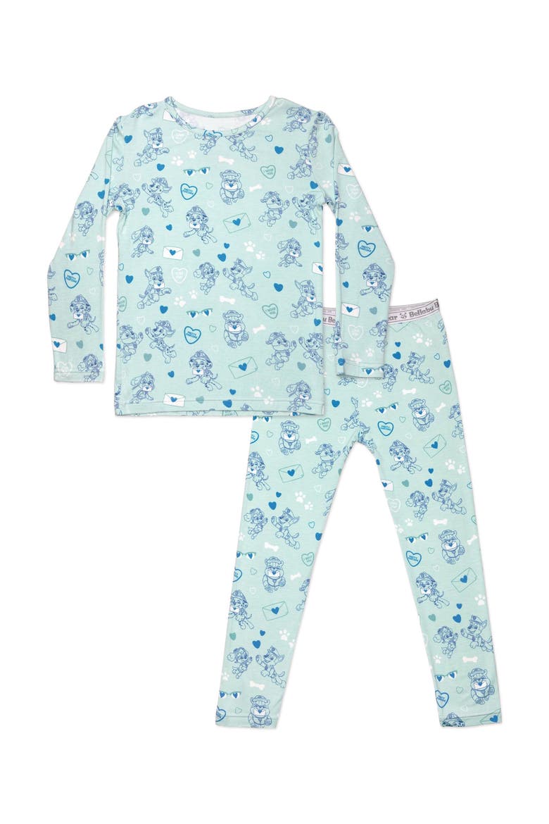 Kids' PAW Valentine Blue Set of 2 Piece Pajamas, Main, color, PAW Valentine Blue