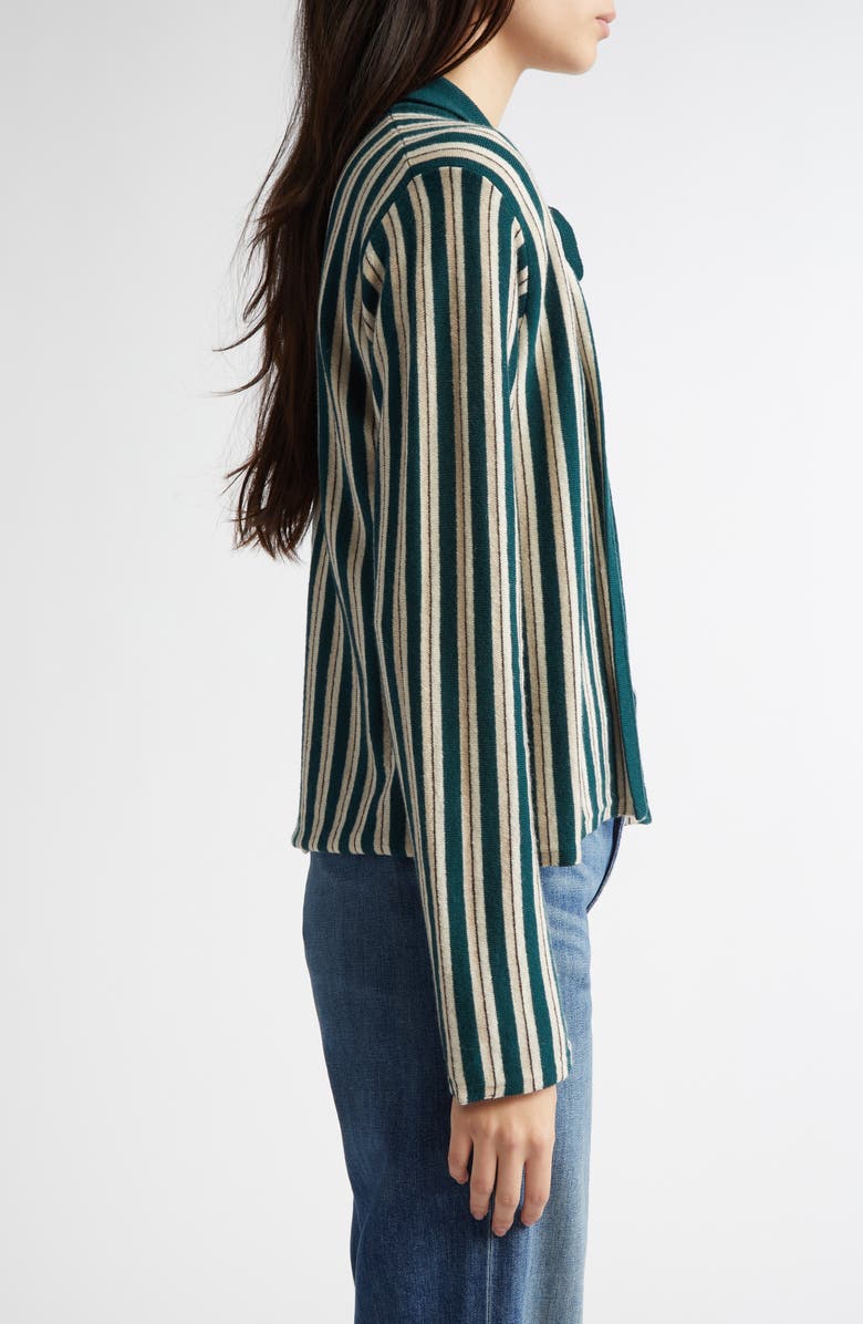 Bode Hogan Stripe Wool & Cashmere Cardigan, Alternate, color, 
