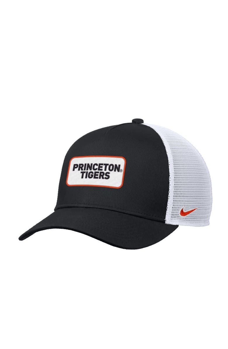 Nike Men's Nike Black Princeton Tigers 2025 On-Field Rise Trucker Performance Adjustable Hat, Main, color, Black