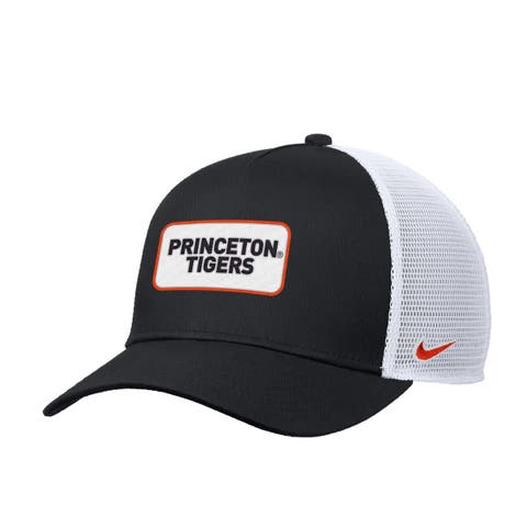 Men's Nike Black Princeton Tigers 2025 On-Field Rise Trucker Performance Adjustable Hat
