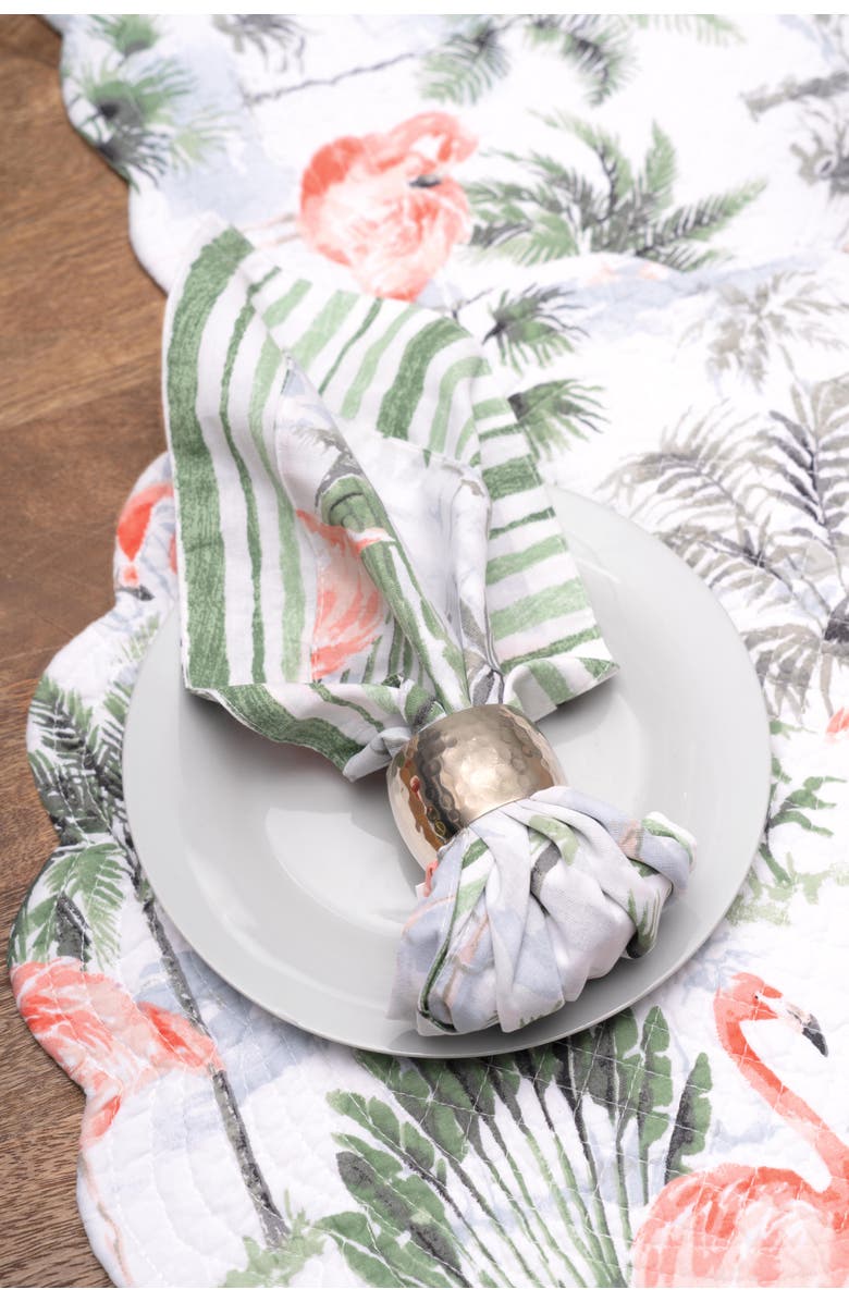 C&F Home Flamingo Breeze Set of 6 Placemats  13" x 19", Alternate, color, Blue