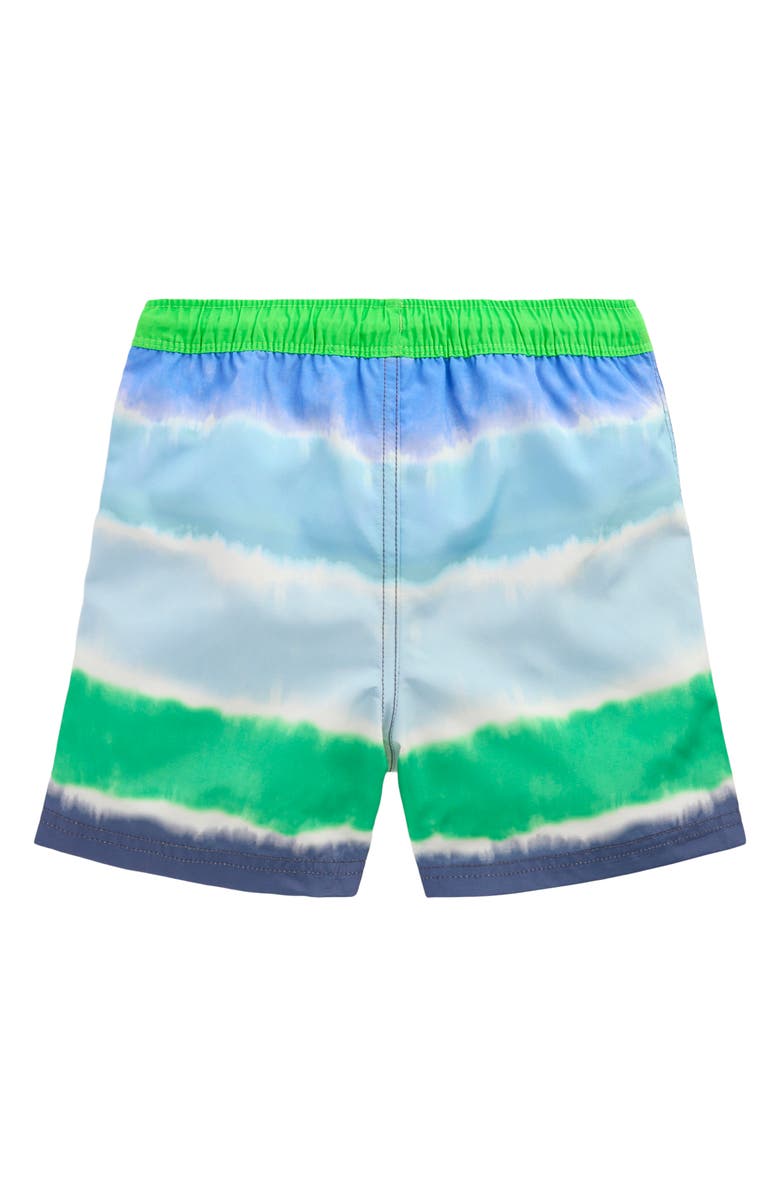 Mini Boden Kids' Print Swim Trunks, Alternate, color, Blue Tie Dye