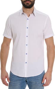 Robert Graham Solid Seersucker Short Sleeve Shirt