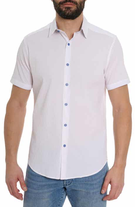 Robert Graham Solid Seersucker Short Sleeve Shirt