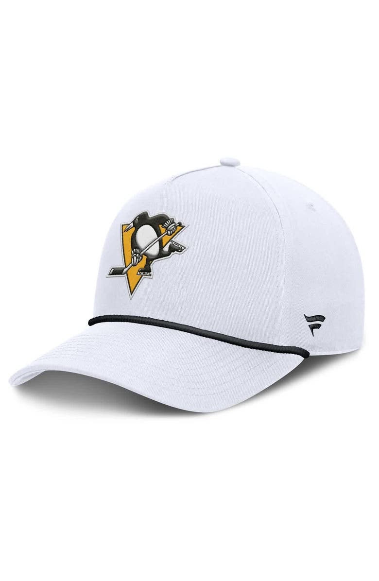 FANATICS Men's Fanatics White Pittsburgh Penguins Rope A-Frame Adjustable Hat, Main, color, White