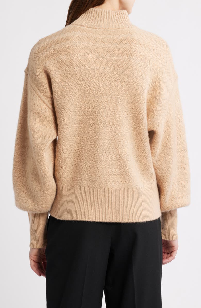 Elie Tahari The Tricia Cashmere Turtleneck Sweater, Alternate, color, French Beige