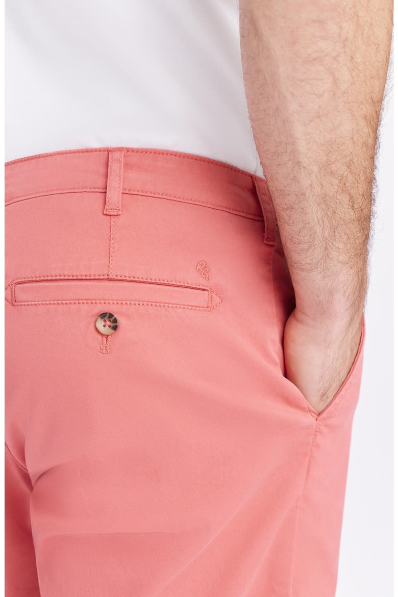 Brightside Flat Front Stretch Cotton Chino Shorts, Alternate, color, HOLLY BERRY