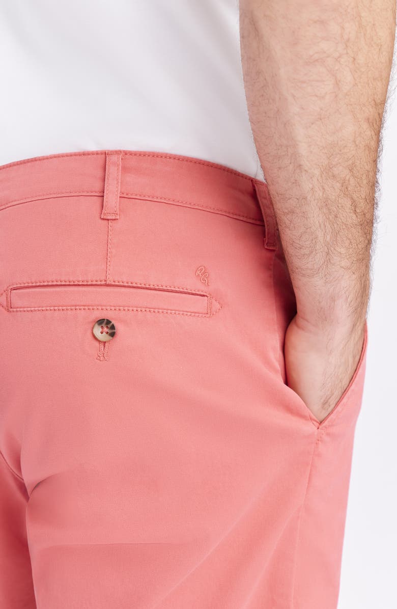 Robert Graham Brightside Flat Front Stretch Cotton Chino Shorts, Alternate, color, Holly Berry