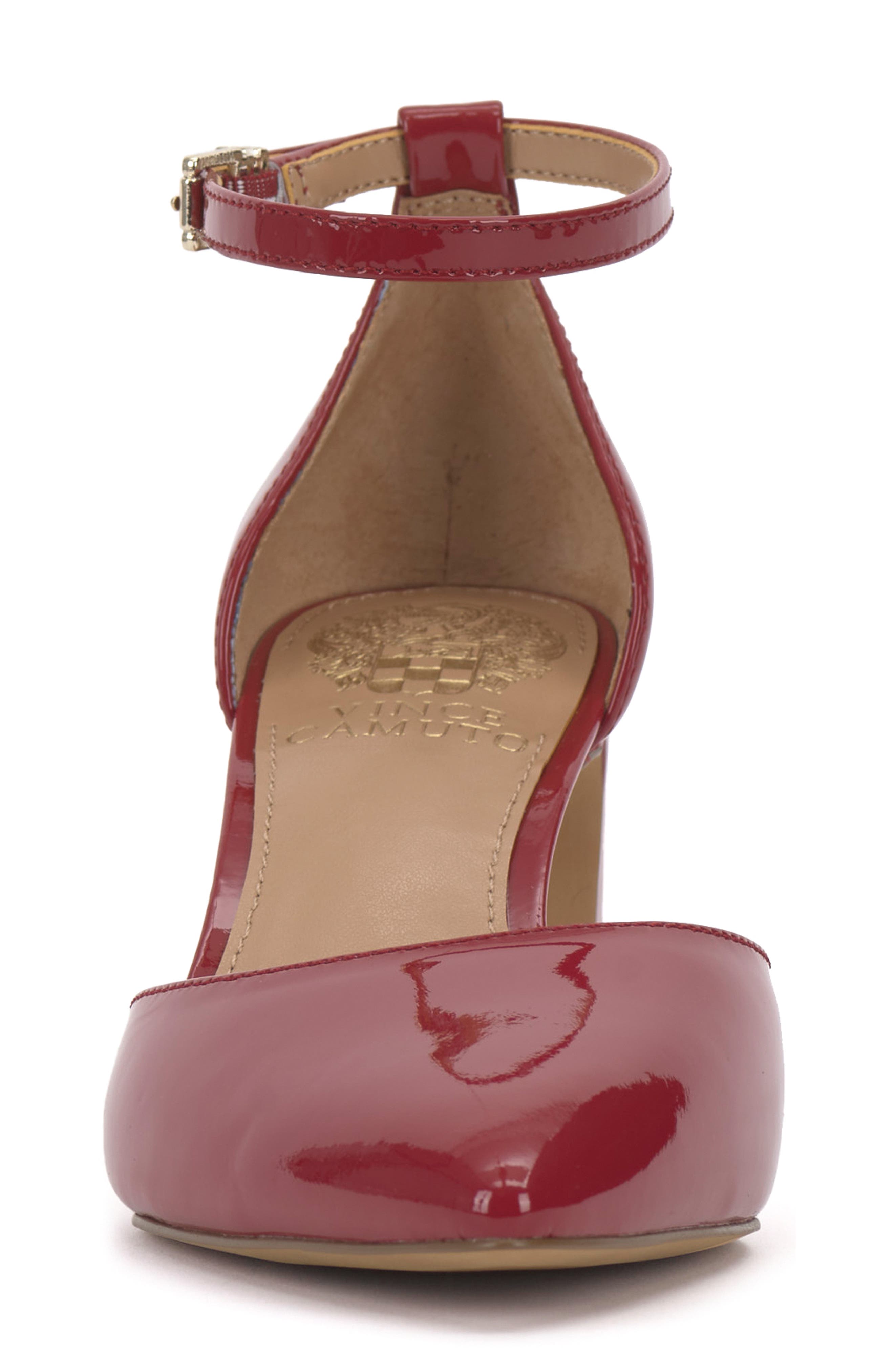 Hendriy Ankle Strap Pointed Toe Pump, Alternate, color, FIRE WHIRL