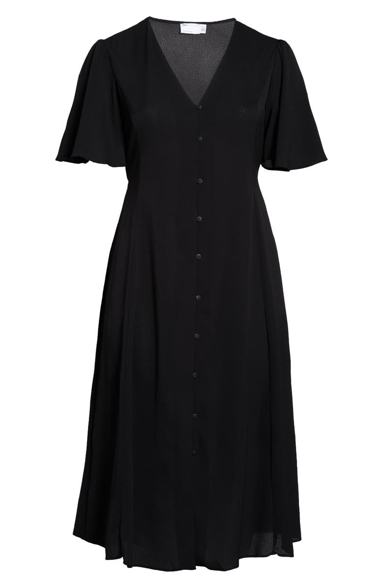 ASOS DESIGN Curve Button-Up Midi Dress, Alternate, color, 