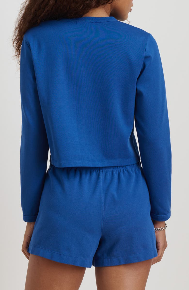 Alex Mill Coco Sport Stretch Cotton Cardigan, Alternate, color, Blue