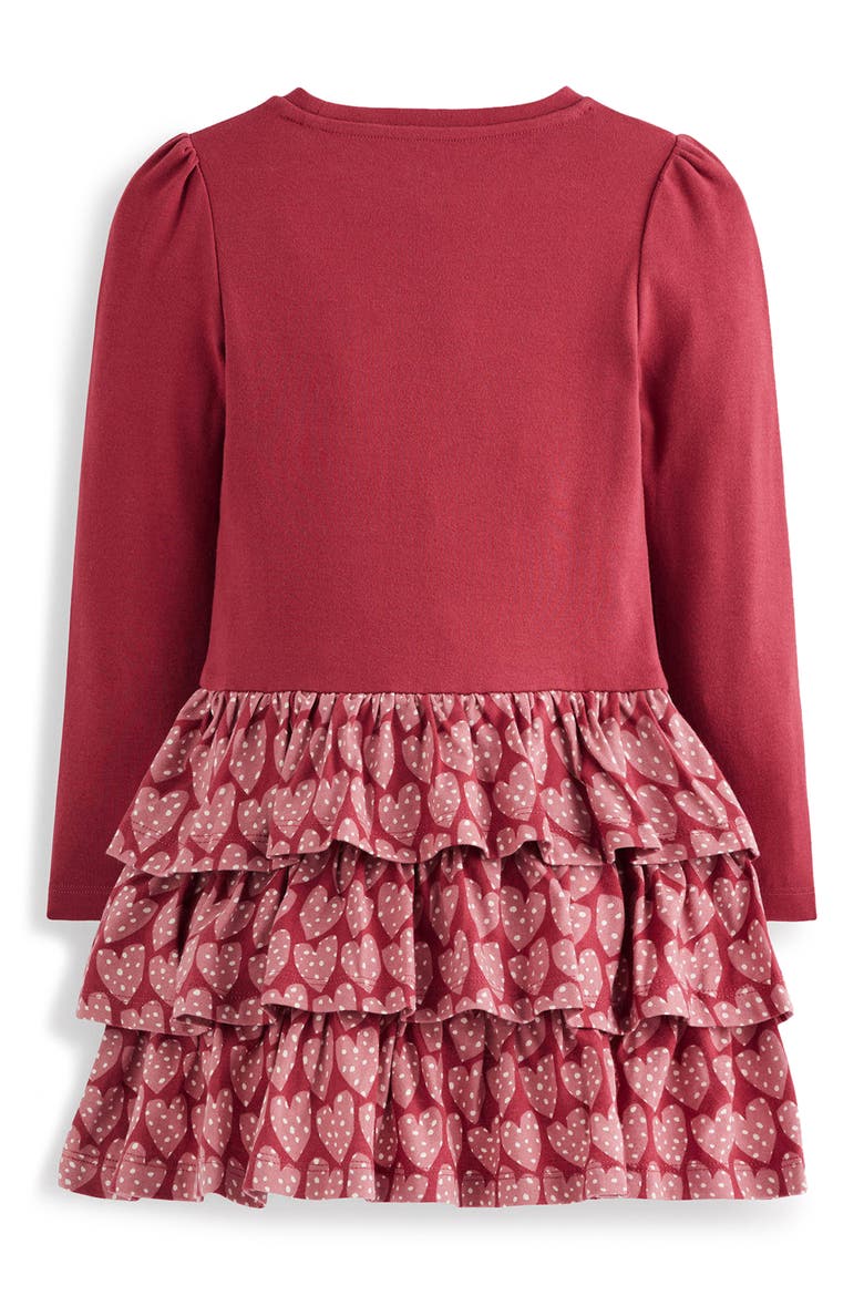 Kids' Jersey Ra Ra Dress, Alternate, color, POMEGRANATE RED SPOTTY HEARTS