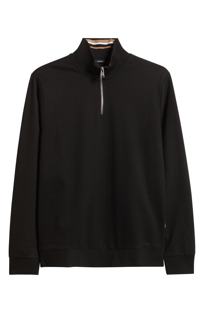 BOSS Stimmann Half Zip Top, Alternate, color, Black