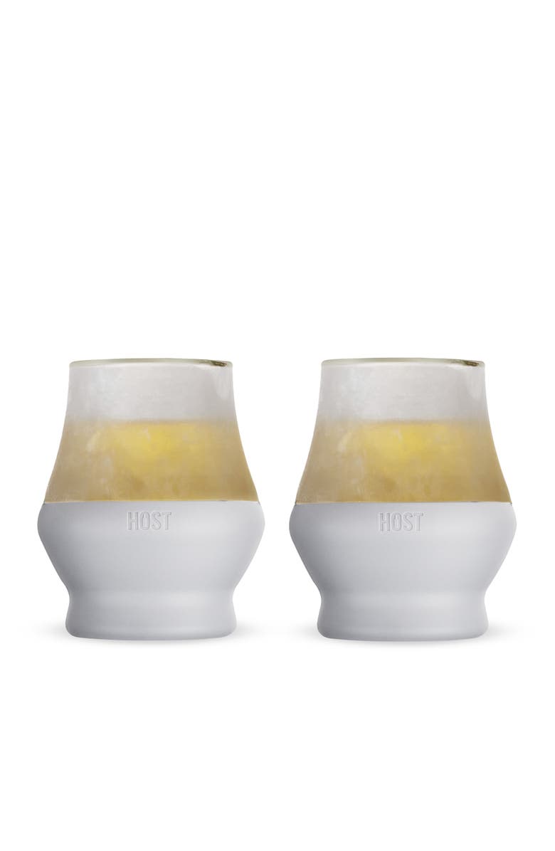 HOST Glass FREEZE Sipping Cooling Cup Set of 2, Main, color, Gray