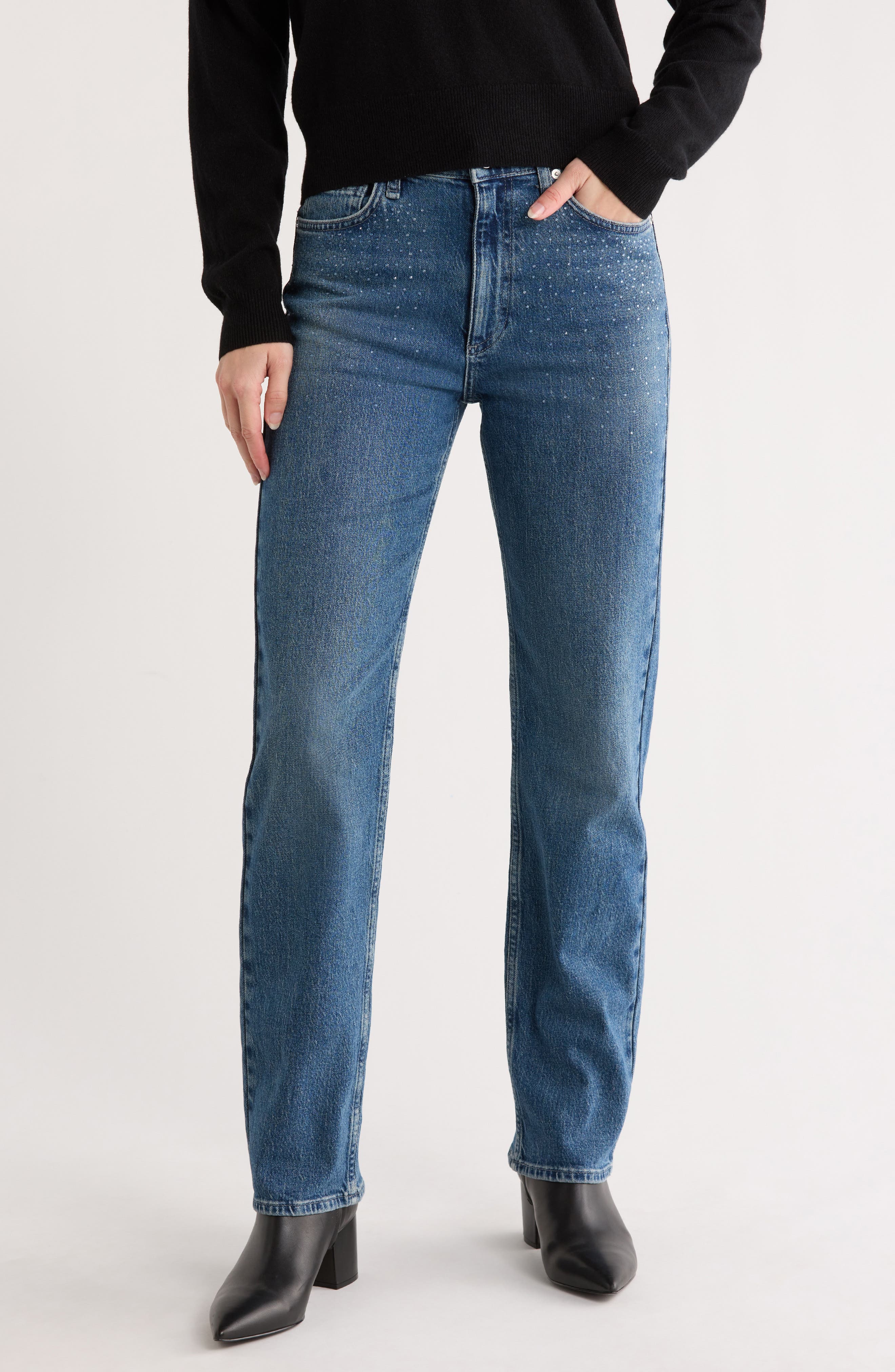 rag & bone Hattie Mid Rise Straight Leg Jeans