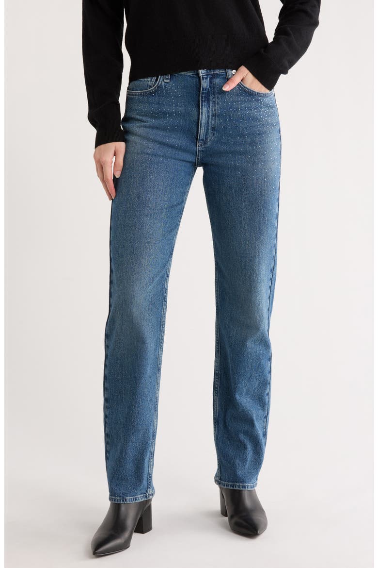 Hattie Mid Rise Straight Leg Jeans, Main, color, MACON