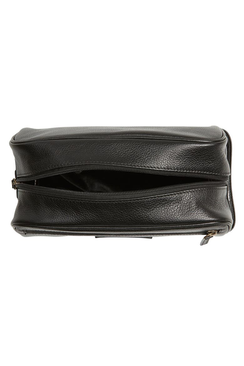 Leather Travel Kit, Alternate, color, BLACK