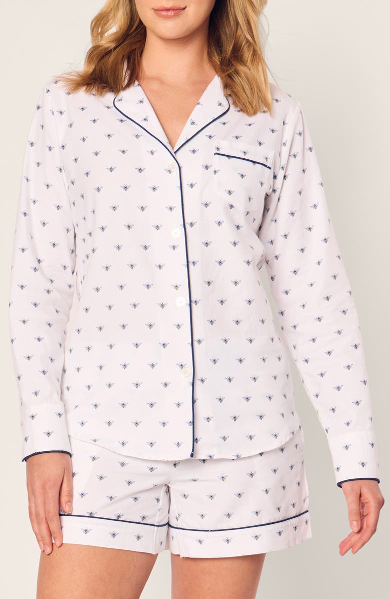 Petite Plume Print Cotton Short Pajamas, Main, color,