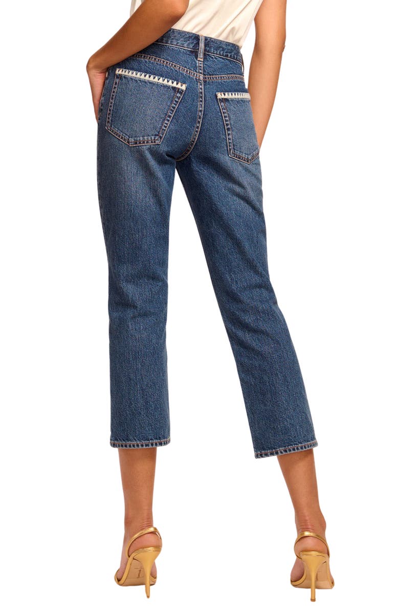 Ramy Brook Joy Embroidered Detail Crop Jeans, Alternate, color,