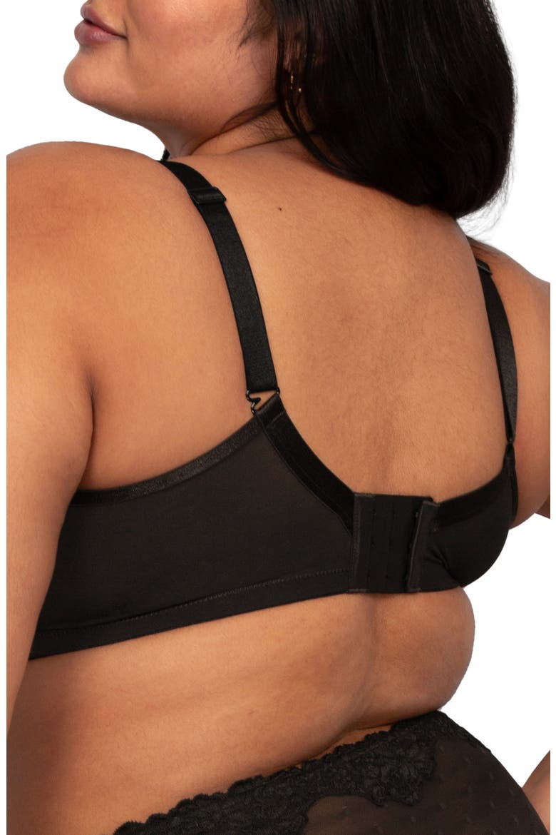 Sheer Whisper Plunge Underwire T-Shirt Bra, Alternate, color, ONYX