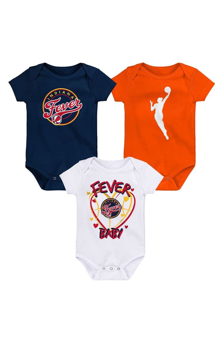 Outerstuff Newborn Outerstuff Indiana Fever Slide Home 3-Piece Creeper Set, Alternate, color,