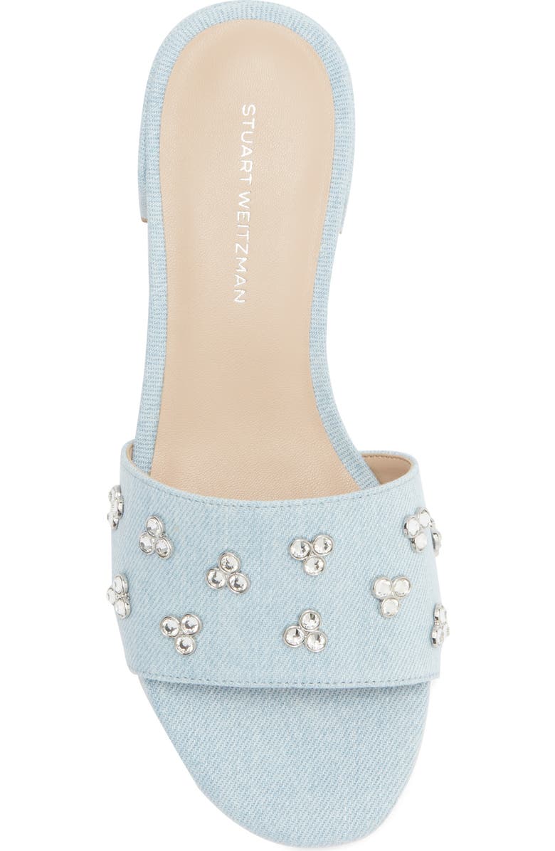 Stuart Weitzman Tammy Crystal Slide Sandal, Alternate, color, Light Blue