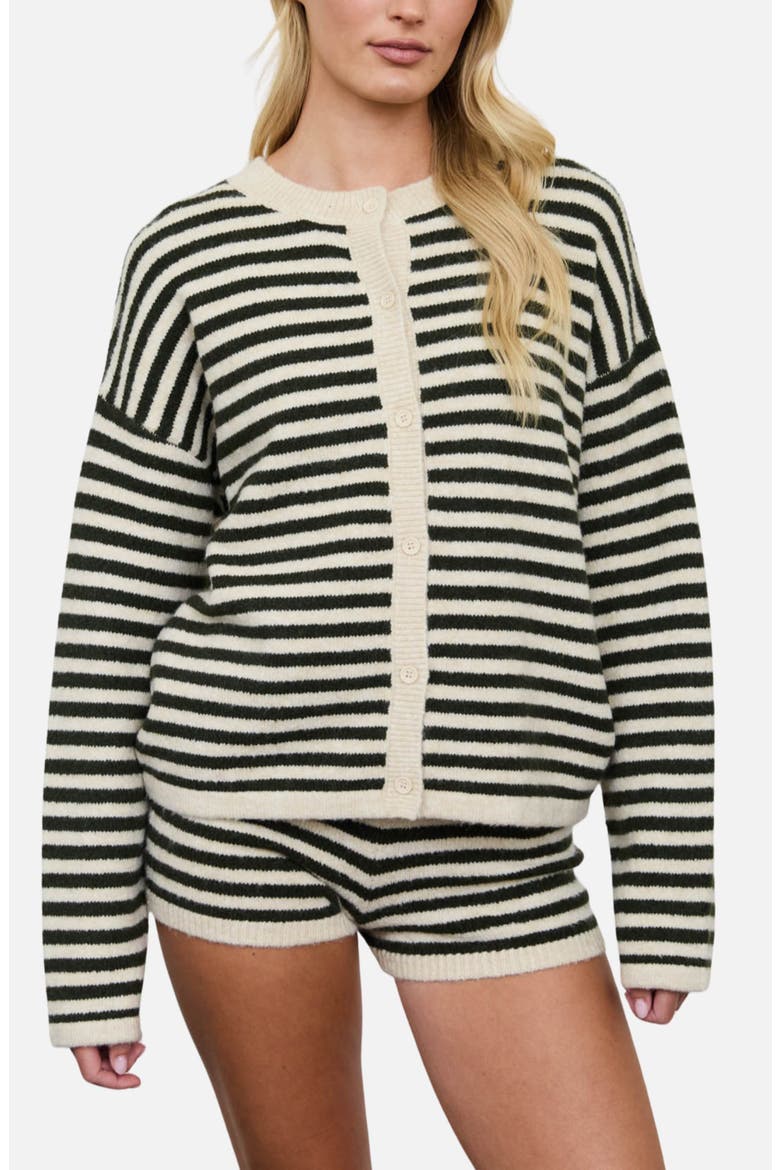 Stripe Cardigan, Main, color, HUNTER GREEN