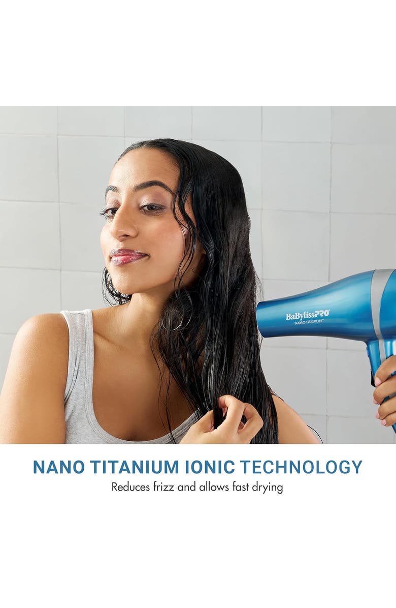 BaBylissPRO Nano Titanium Dryer, Alternate, color, Blue