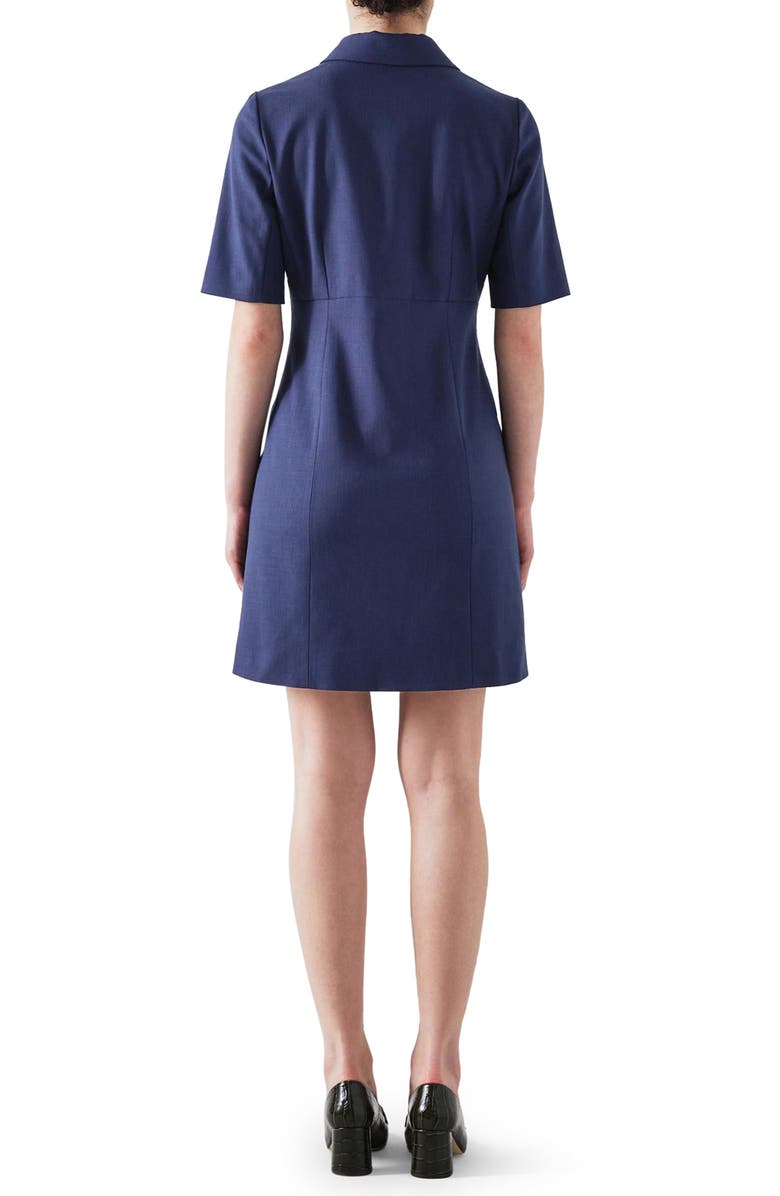 LK Bennett Kennedy Double Breasted Blazer Dress, Alternate, color, Spring Navy