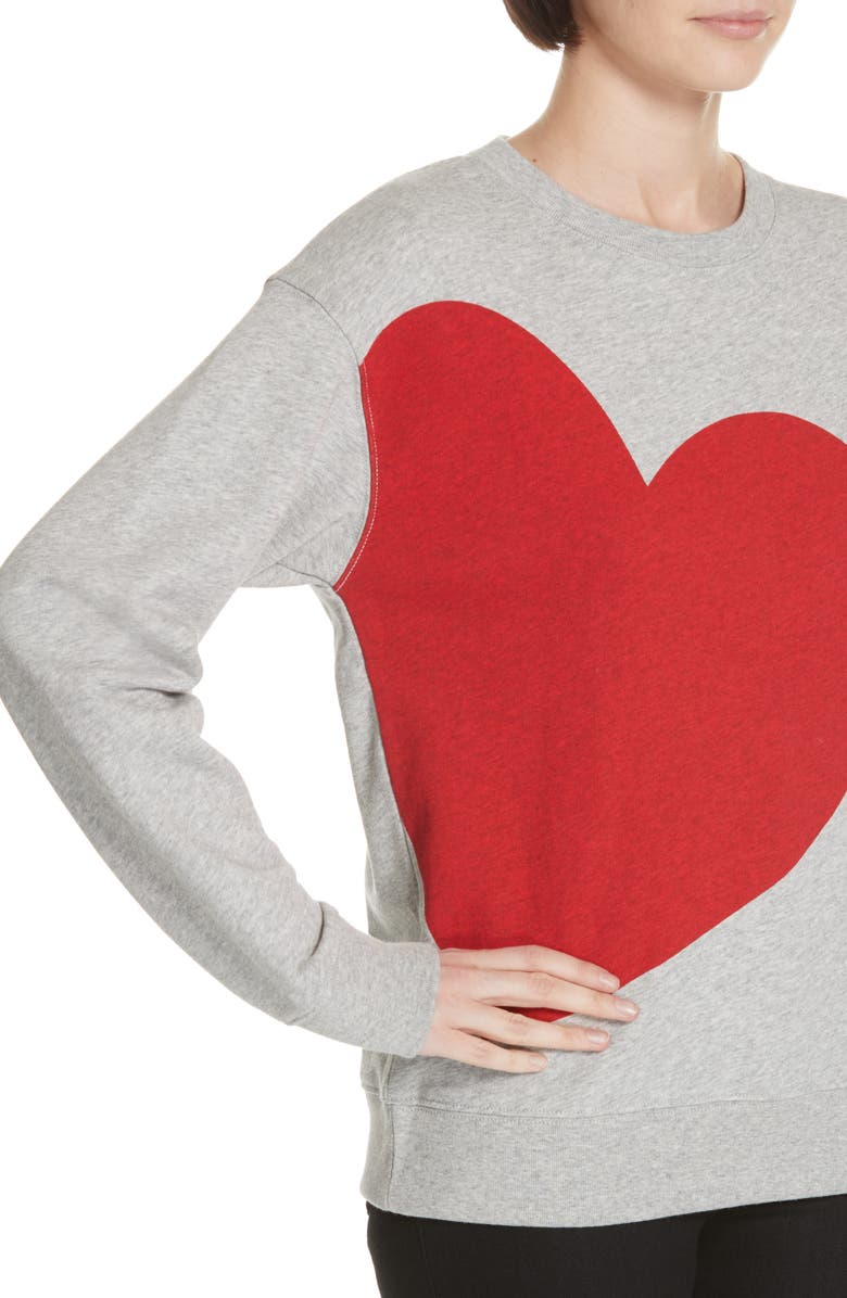 Kate Spade New York heart sweatshirt, Alternate, color, 