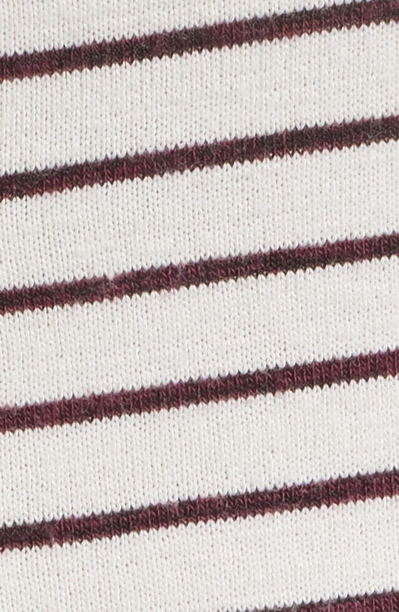 rag & bone The Knit Stripe Boat Neck Tank, Alternate, color, Brown Stripe