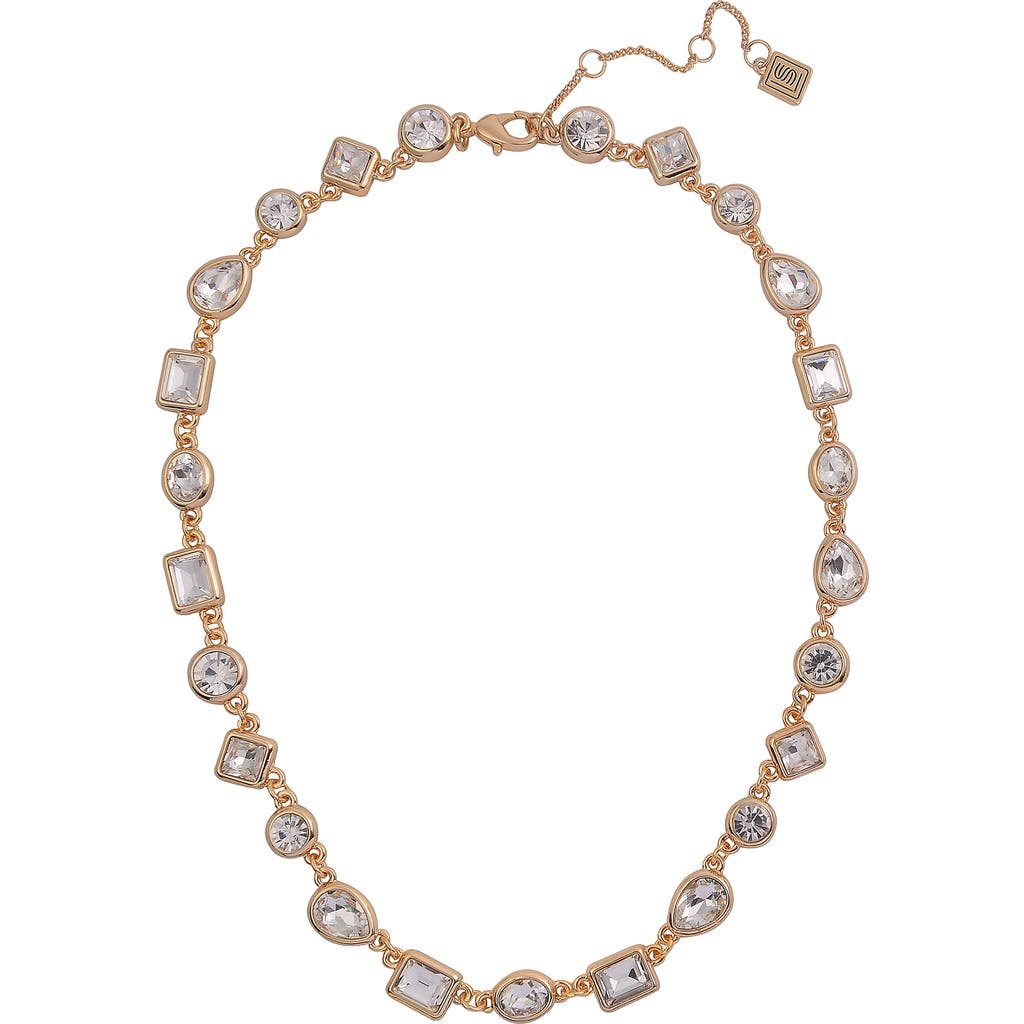 Laundry By Shelli Segal Crystal Collar Necklace In Gold