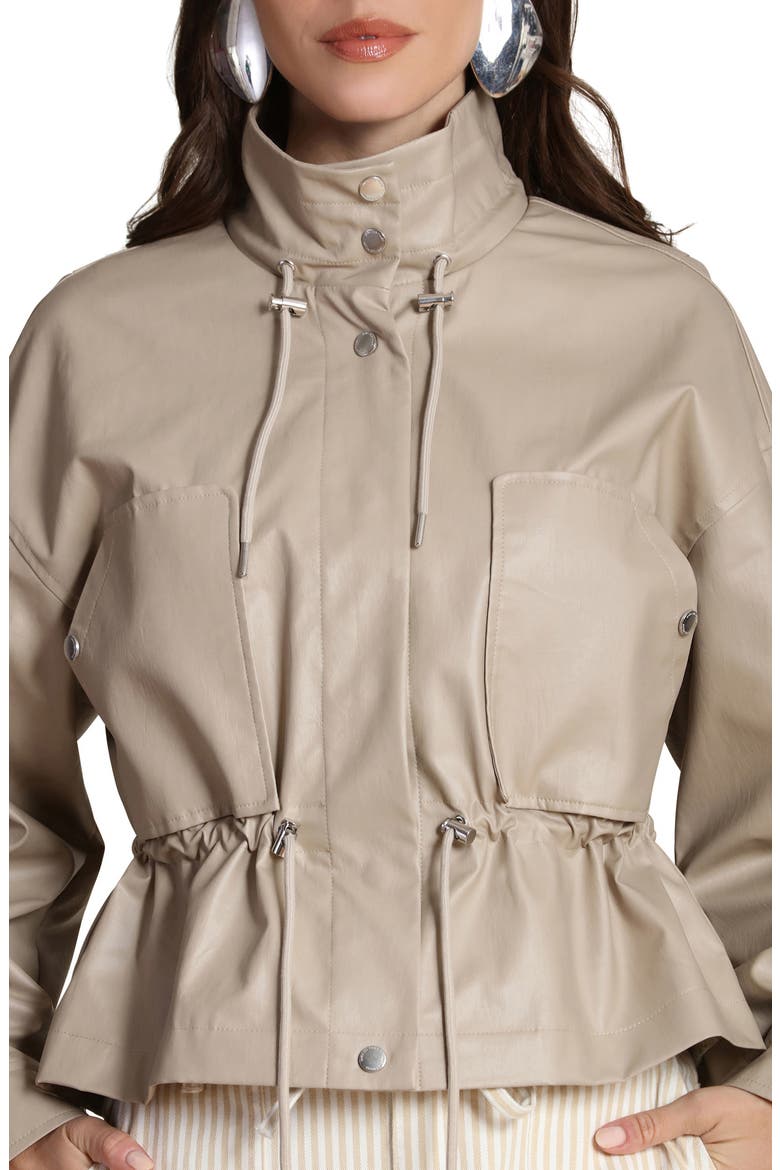 Faux-Ever Leather™ Cropped Anorak, Alternate, color, CLAY