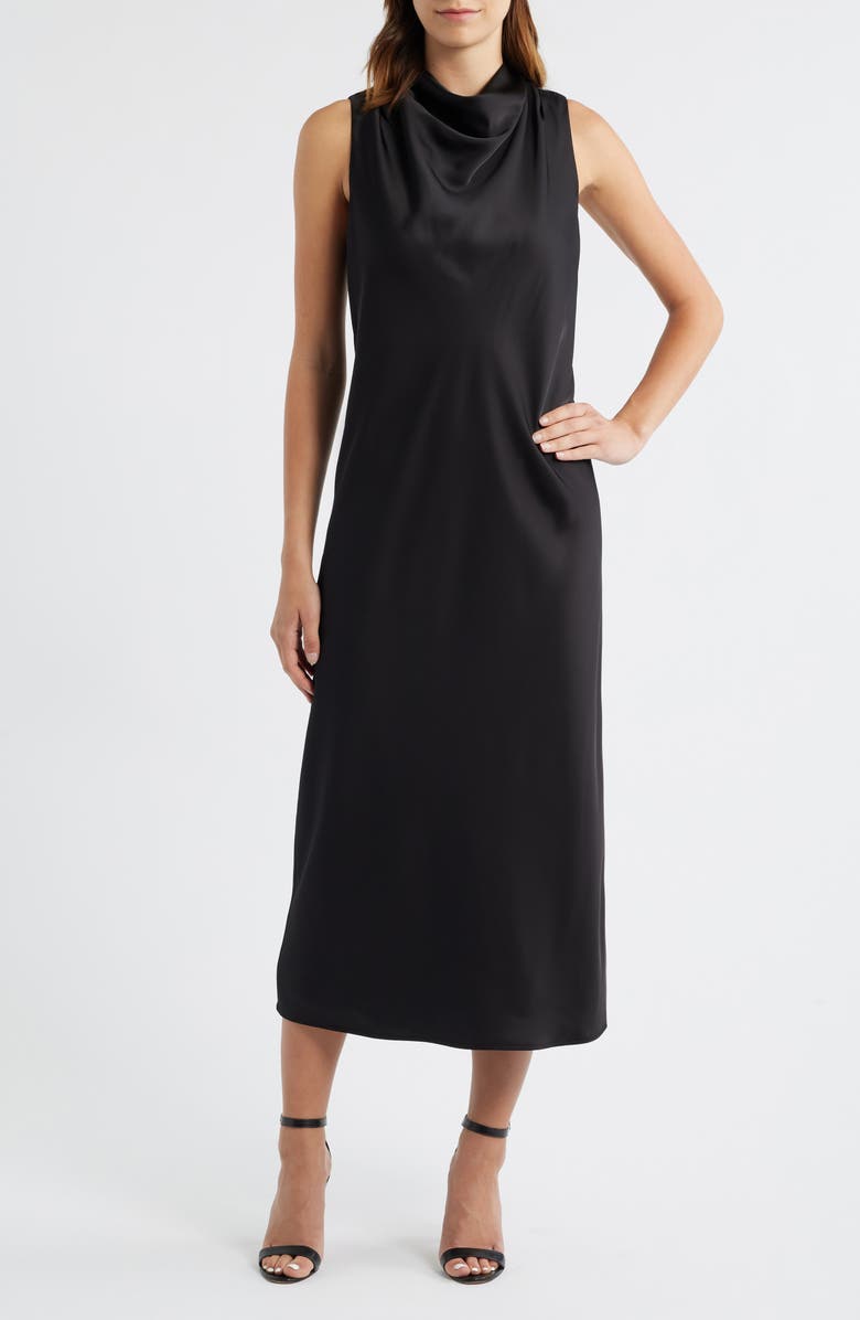 Sam Edelman Cowl Neck Maxi Dress, Main, color, Black