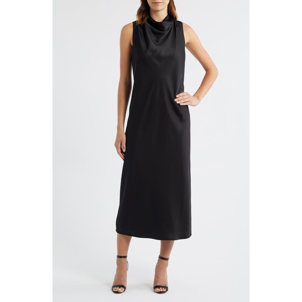 Sam Edelman Cowl Neck Maxi Dress In Black