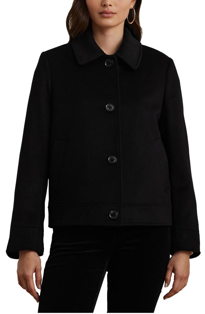 Lauren Ralph Lauren Wool Blend Felted Jacket, Main, color,