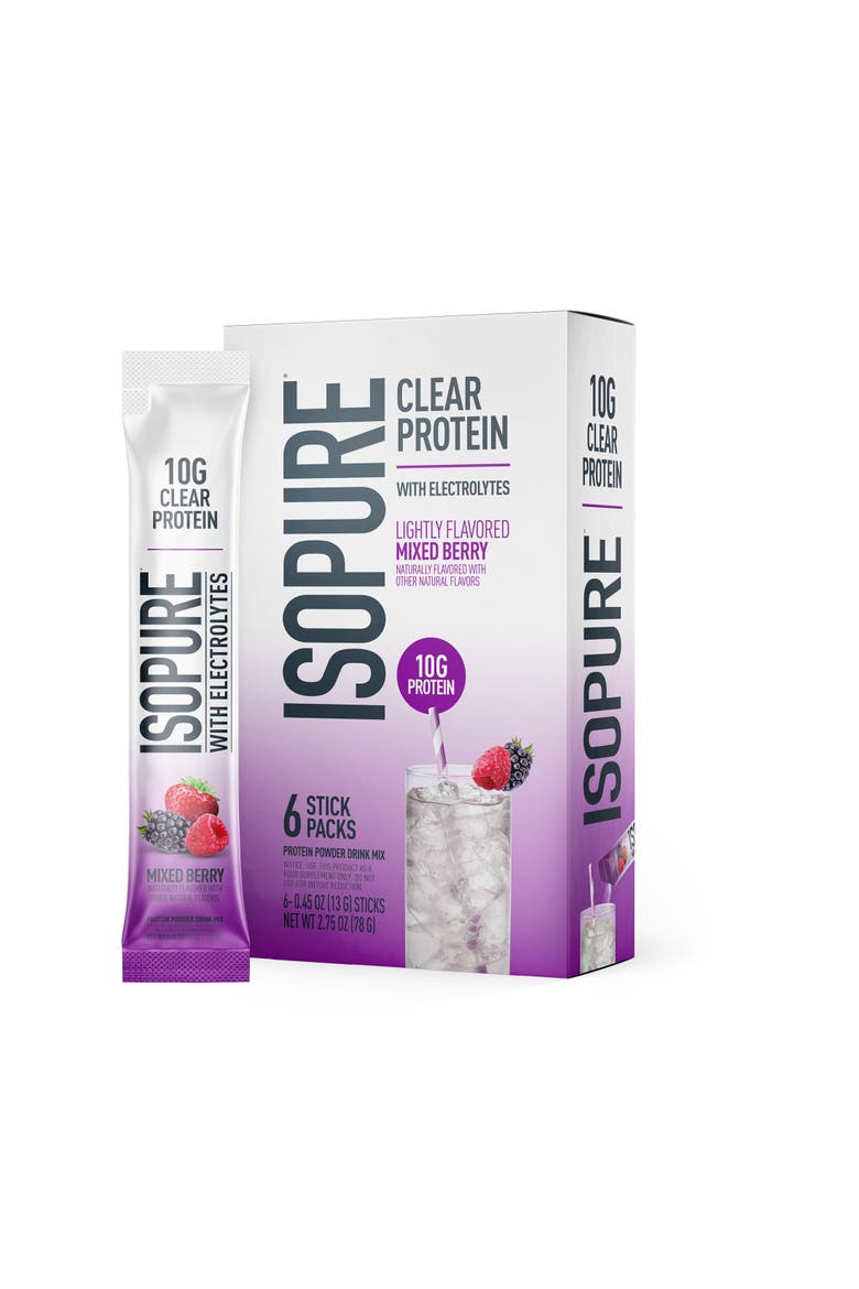 Protein Water Stickpacks Mixed Berry, 6 Count, Main, color, None