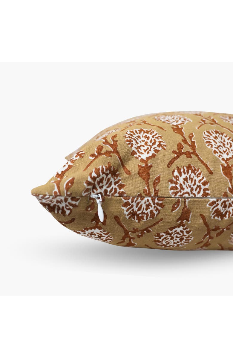 Banyan & Birch Nikhar Pure Linen Throw Pillow Cover, Alternate, color, Chai Brown
