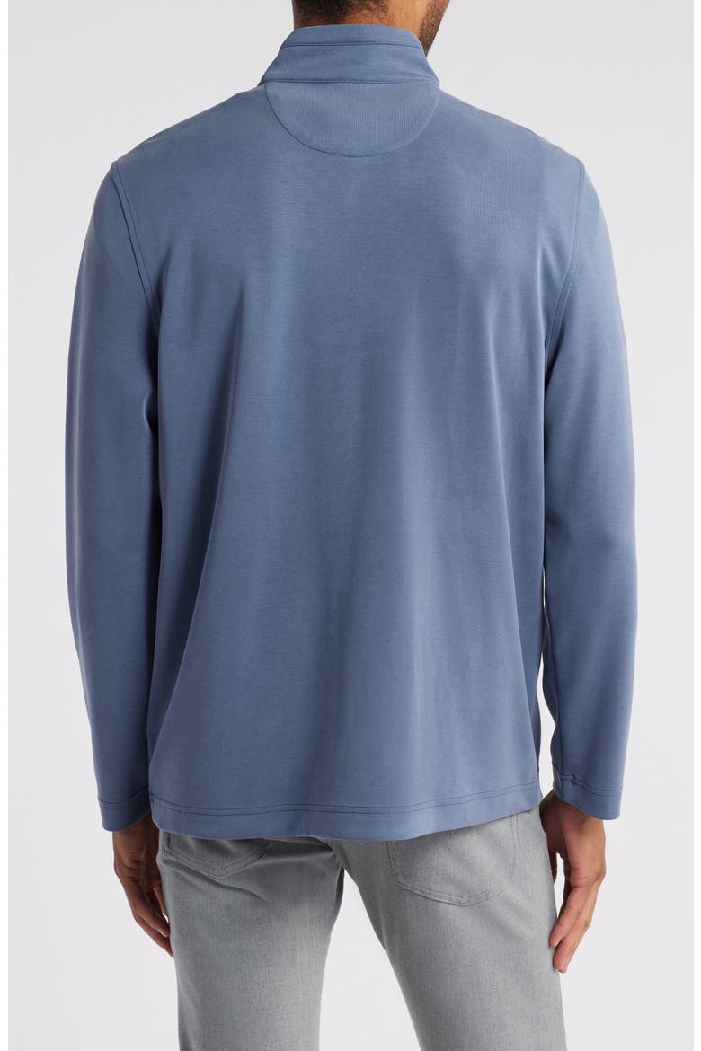 Vintage Wash Quarter Zip Top, Alternate, color, BLUE
