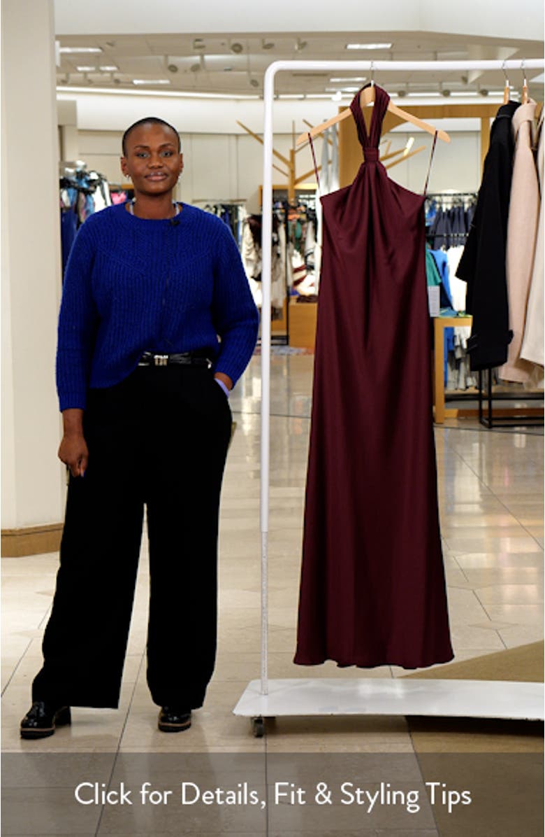 Satin Halter Dress, sales video thumbnail