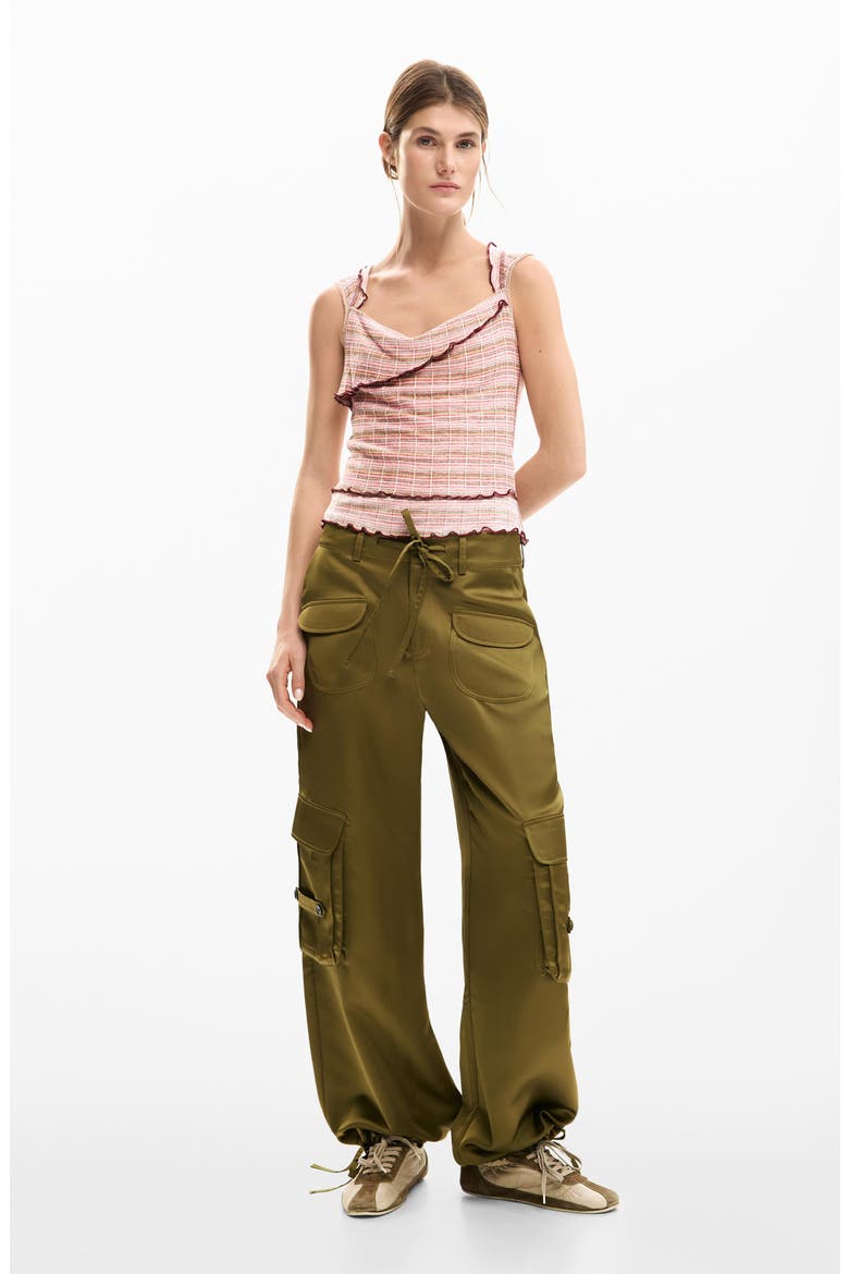Lettuce Edge Sleeveless Top, Alternate, color, PINK MULTI